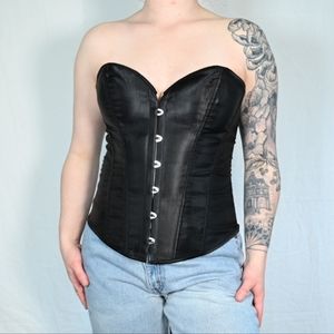 Black Satin Corset
